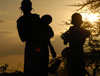 Maasai children silhouette